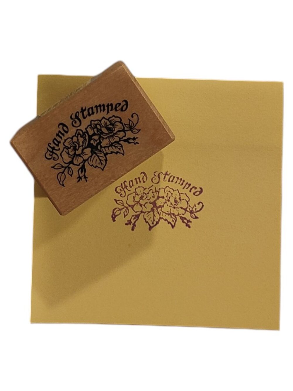 PSX Model B-1136 "Hand Stamped" Elegant Roses Flowers Wood Mounted Rubber Stamp